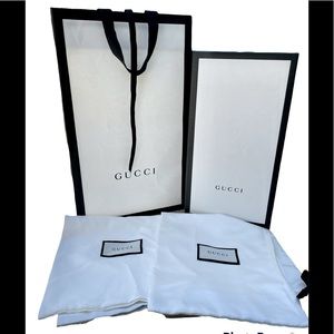 Gucci Brand New Sneaker box , 2 dust clothes and bag
